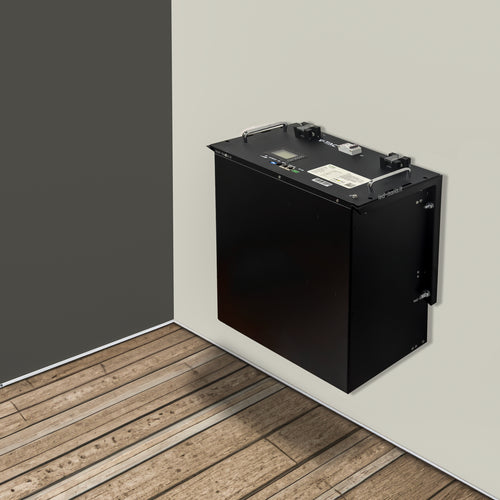 BATTERIA DI ACCUMULO RACK LV 9.6KWH LFP 48V 200AH 100A NERA CEI 0-21