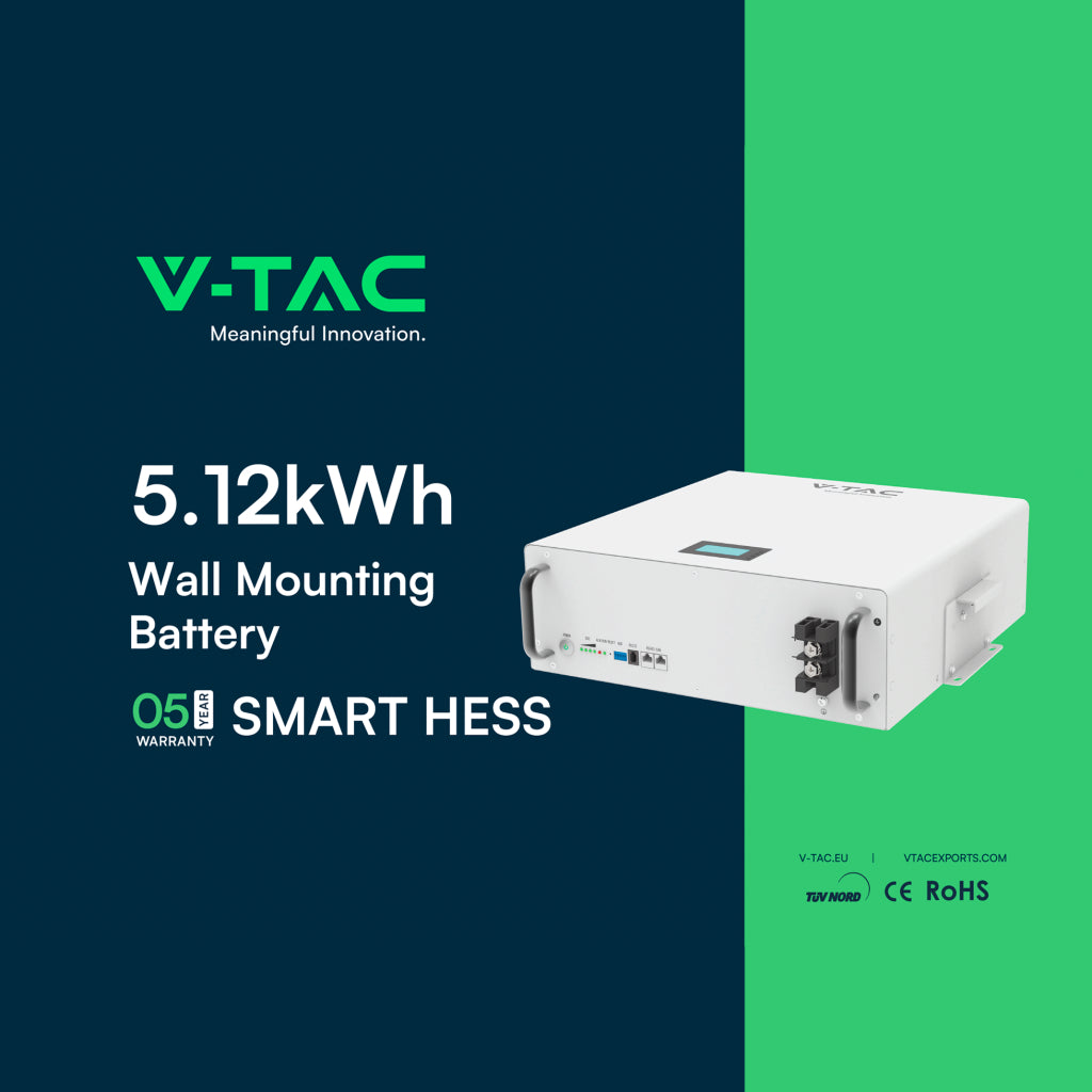 Batteria di Accumulo Rack LV 9.6kWh LFP 48V 200Ah 100A Nera CEI 0-21