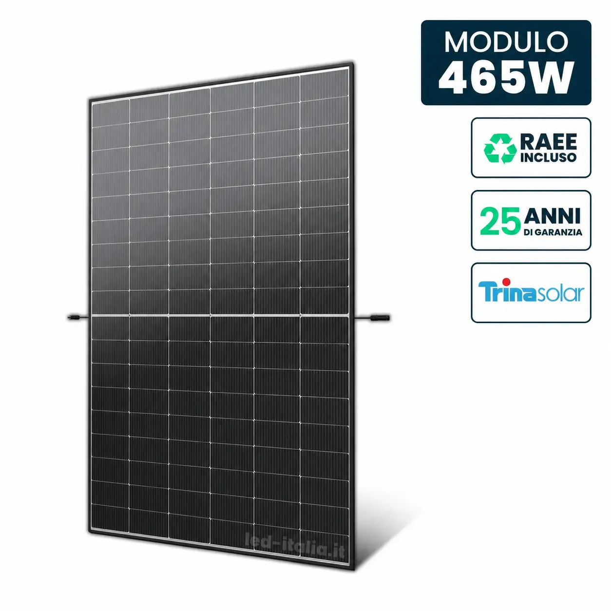 TRINA SOLAR PANNELLO SOLARE 465W I-TOPCON DOPPIO VETRO BLACK FRAME 1762X1134X30MM