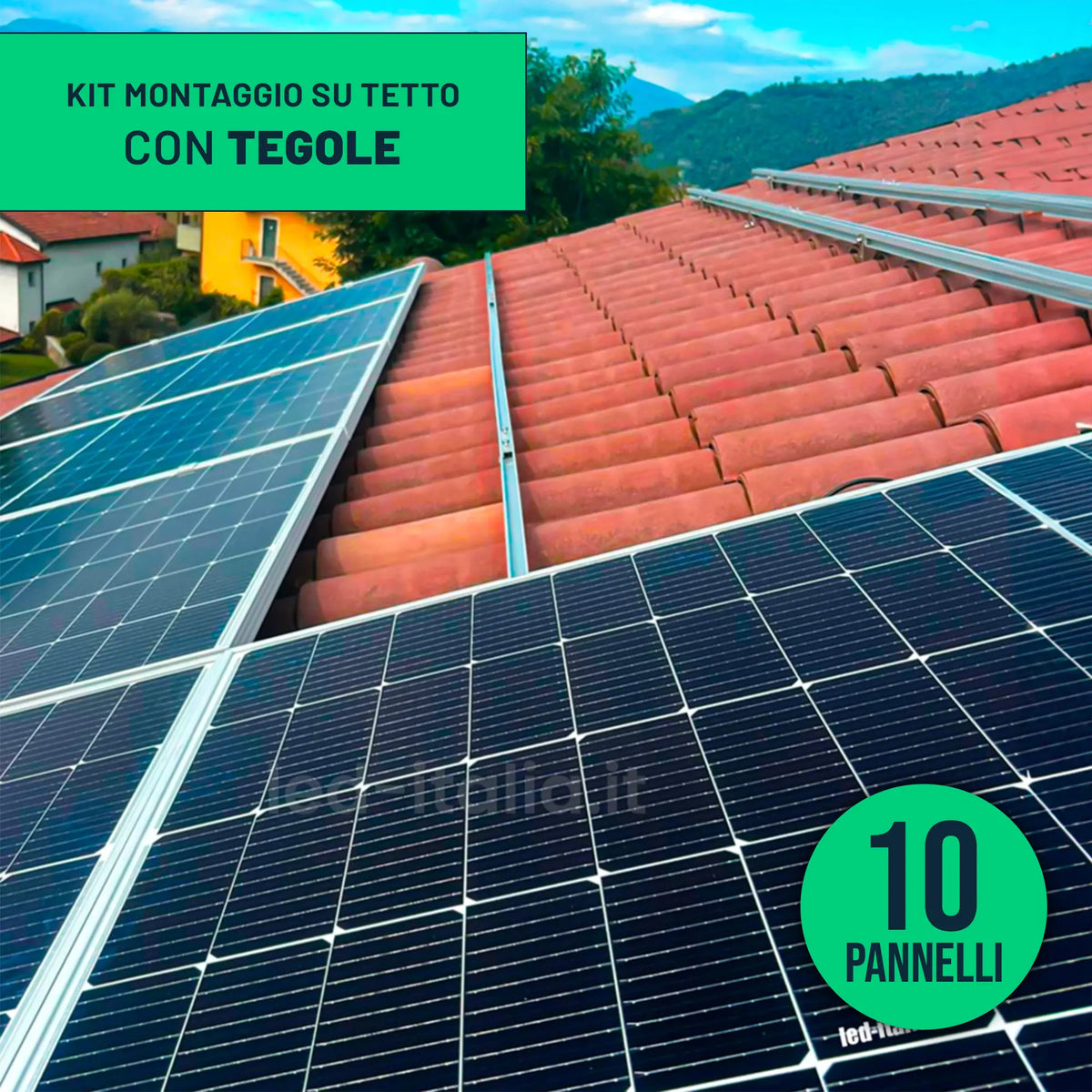 Italia Kit Struttura per  Pannelli da 30mm su Tetto con Tegole