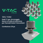 Italia Kit Struttura per  Pannelli da 30mm su Tetto con Tegole