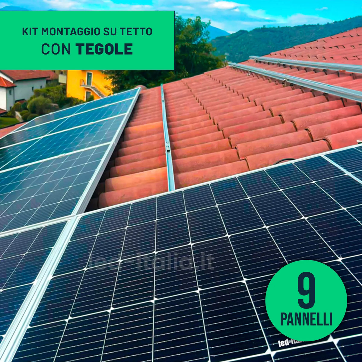 Italia Kit Struttura per  Pannelli da 30mm su Tetto con Tegole