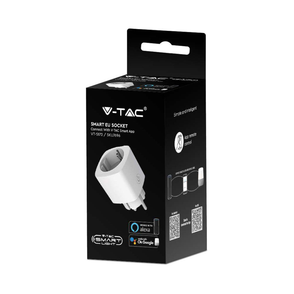 VT-5172 Presa Smart EU WIFI Compatibile con Amazon Alexa e Google Home 16A 3680W