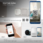 V-TAC Presa Smart Singola per Schuko Bianco Compatibile con Google Home e Amazon