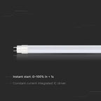 V-TAC Tubo LED T8 18W G13 120cm in Nanoplastica Incluso Starter Non Ruotabile