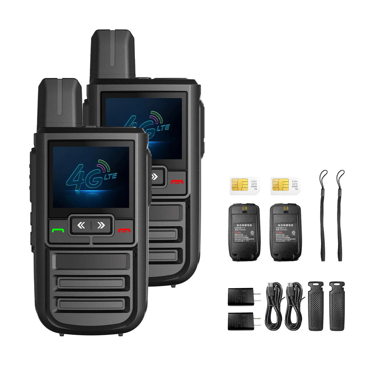 Walkie Talkie Globale 4G LTE PoC con GPS, Dual SIM e SOS