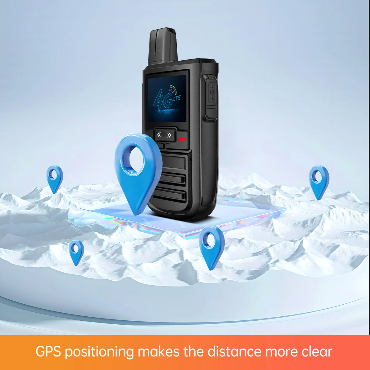 Walkie Talkie Globale 4G LTE PoC con GPS, Dual SIM e SOS