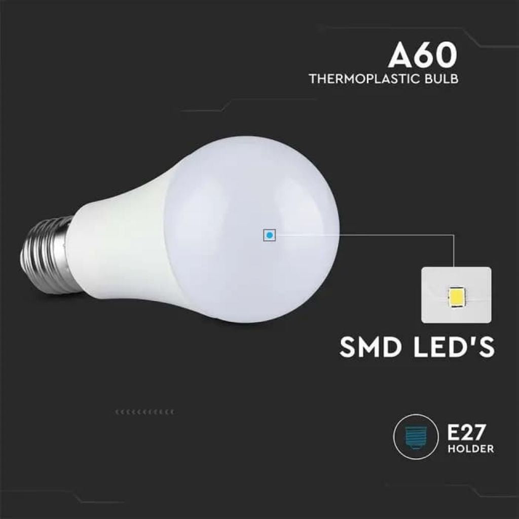 V-TAC box 10 pezzi  Lampadina LED E27 8,5W A60