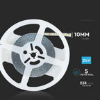 V-TAC Strip LED SMD2835 18W/m Bobina 5m 238 LED/m 24V 135LM/W 10mm