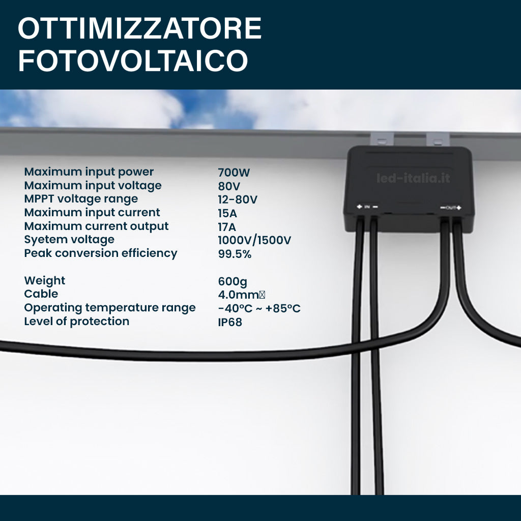 Deye Ottimizzatore di Potenza Deye per Moduli Fotovoltaici 700W 80V 15A IP67