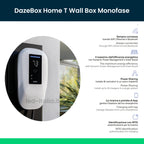 Wallbox Dazebox Home T 7.4kW Monofase 32A con Schermo, RFID e Cavo Tipo 2 5m