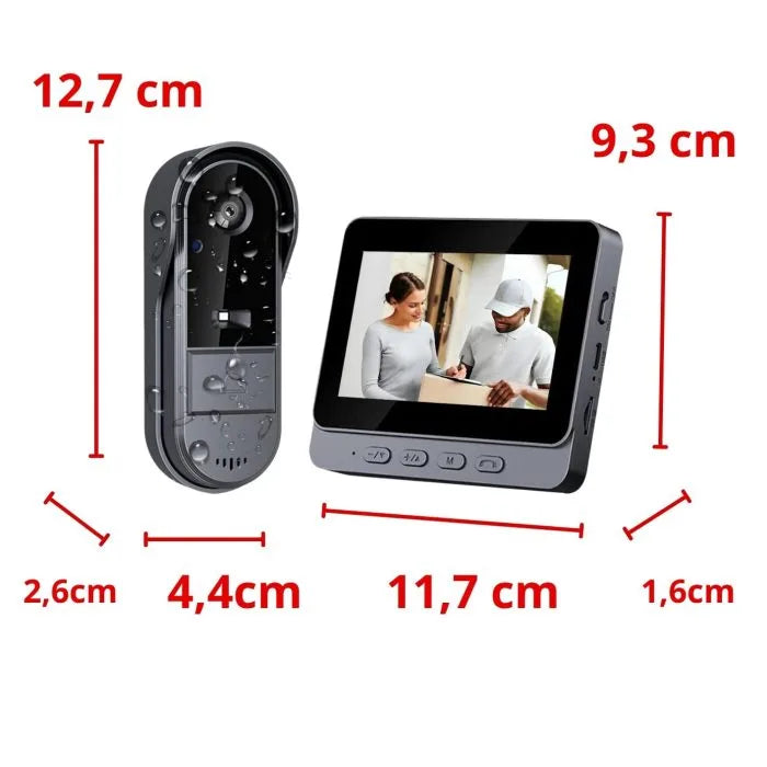 Videocitofono wireless professionale con monitor interno da 4,3