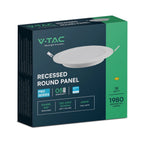 V-TAC PRO Mini Pannello LED Chip Samsung 18W Rotondo da Incasso (Foro 200-2