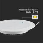 V-TAC PRO Mini Pannello LED Chip Samsung 18W Rotondo da Incasso (Foro 200-2