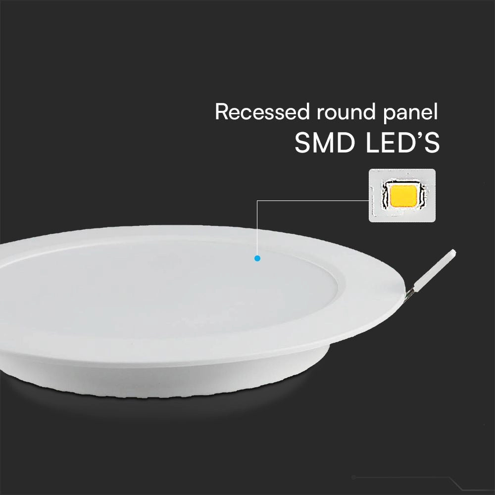 V-TAC PRO Mini Pannello LED Chip Samsung 18W Rotondo da Incasso (Foro 200-2