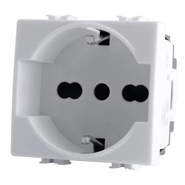 PRESA 2P+T 16A BIV.ST.ITALIANO/TEDESCO SCHUKO COMPATIBILE MATIX