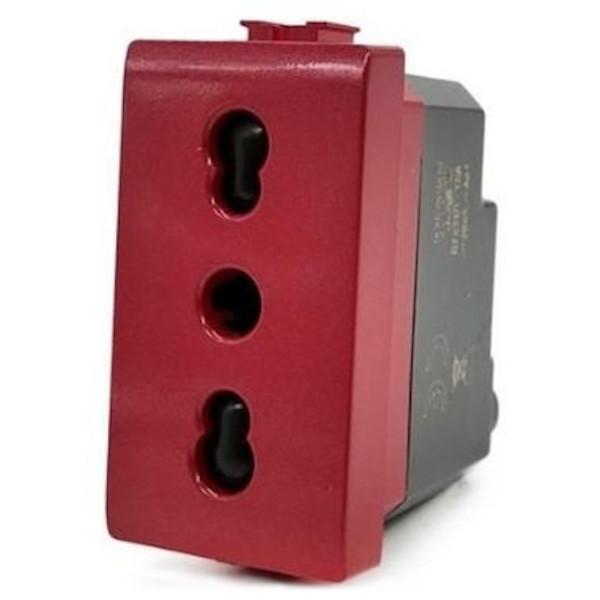 PRESA BIPASSO ROSSA COMPATIBILE MATIX