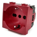PRESA 2P+T 16A BIV.ST.ITALIANO/TEDESCO SCHUKO ROSSA COMPATIBILE MATIX