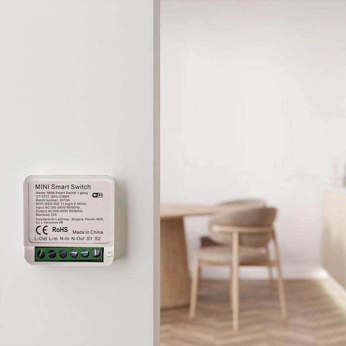 Interruttore Smart Wi-Fi Mini con 1 Canale per Controllo Luci LED fino a 150 W