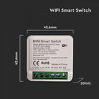 Interruttore Smart Wi-Fi Mini con 1 Canale per Controllo Luci LED fino a 150 W